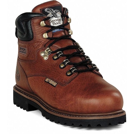 Men's Work Boot, 9 W, Steel Toe, 6 in H, Briar Brown, G6315 MPN:G6315