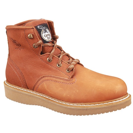 Men's Work Boot, 11.5 M, Steel Toe, 6 in H, Light Brown, G6342 MPN:G6342