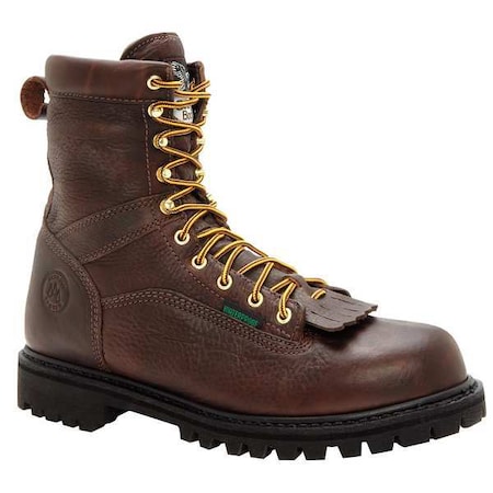 Men's Waterproof Work Boot, 10 M, Steel Toe, 8 in H, Chocolate, G8341 MPN:G8341
