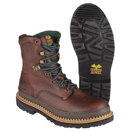 Men's Work Boot, 9 1/2 W, Steel Toe, 8 in H, Soggy Brown, G8374 MPN:G8374
