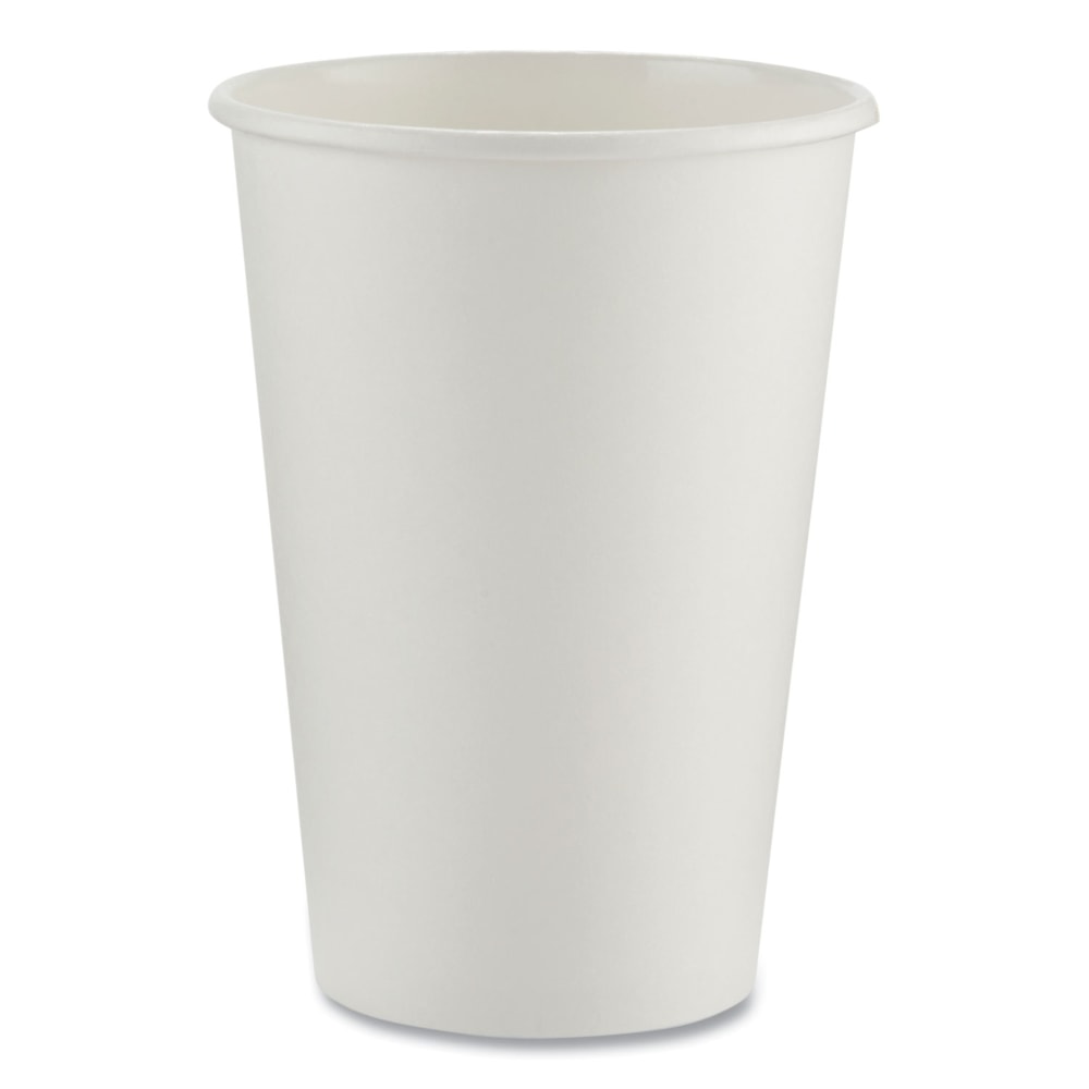 Dixie Paper Hot Cups, 16 Oz, White, Sleeve Of 50 Cups, Carton Of 20 Sleeves MPN:2346W