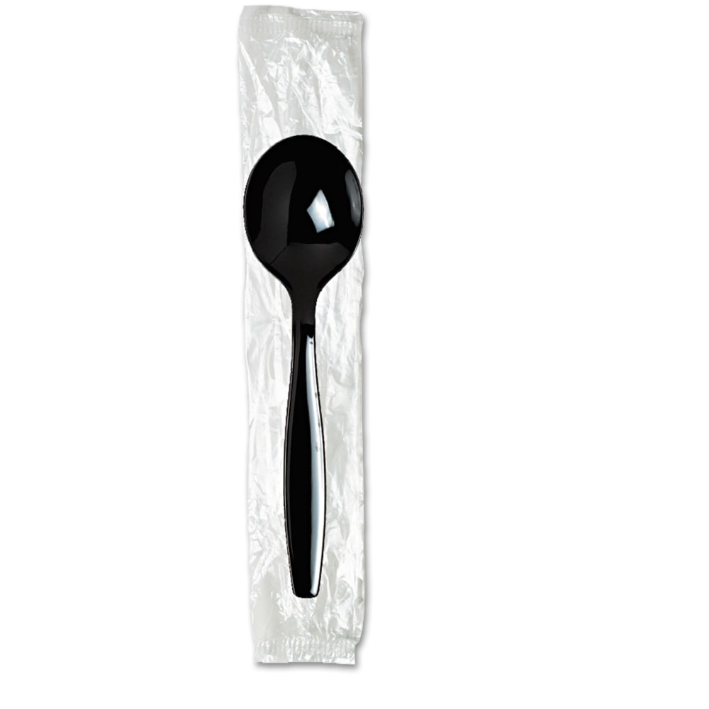 Dixie Individually Wrapped Heavyweight Cutlery, Soup Spoons, Black, Carton Of 1, 000 Spoons MPN:SH53C7