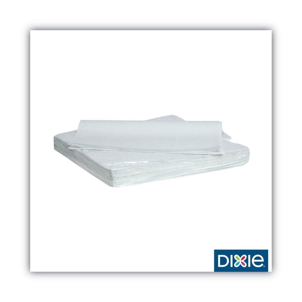 Dixie Ultra Grease-Resistant All-Purpose Dry Wax Paper Food Wrap, 14in x 14in, White, Pack Of 1, 000 MPN:GRC1414