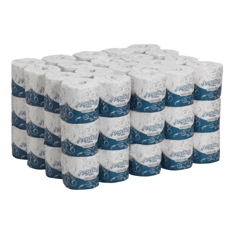 Angel Soft by GP PRO, 2 Ply, Professional Series Standard Roll Toilet Paper, 4x4, Recycled, White, 400 Sheets, 60 Rolls per Case MPN:16560