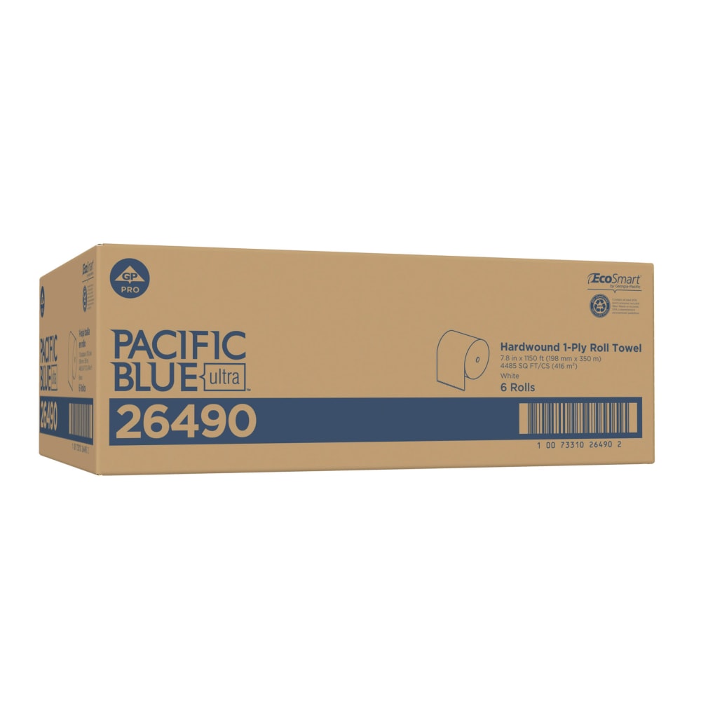 Pacific Blue Ultra by GP PRO High-Capacity 1-Ply Paper Towels, 40% Recycled, 1150ft Per Roll, Pack Of 6 Rolls MPN:26490