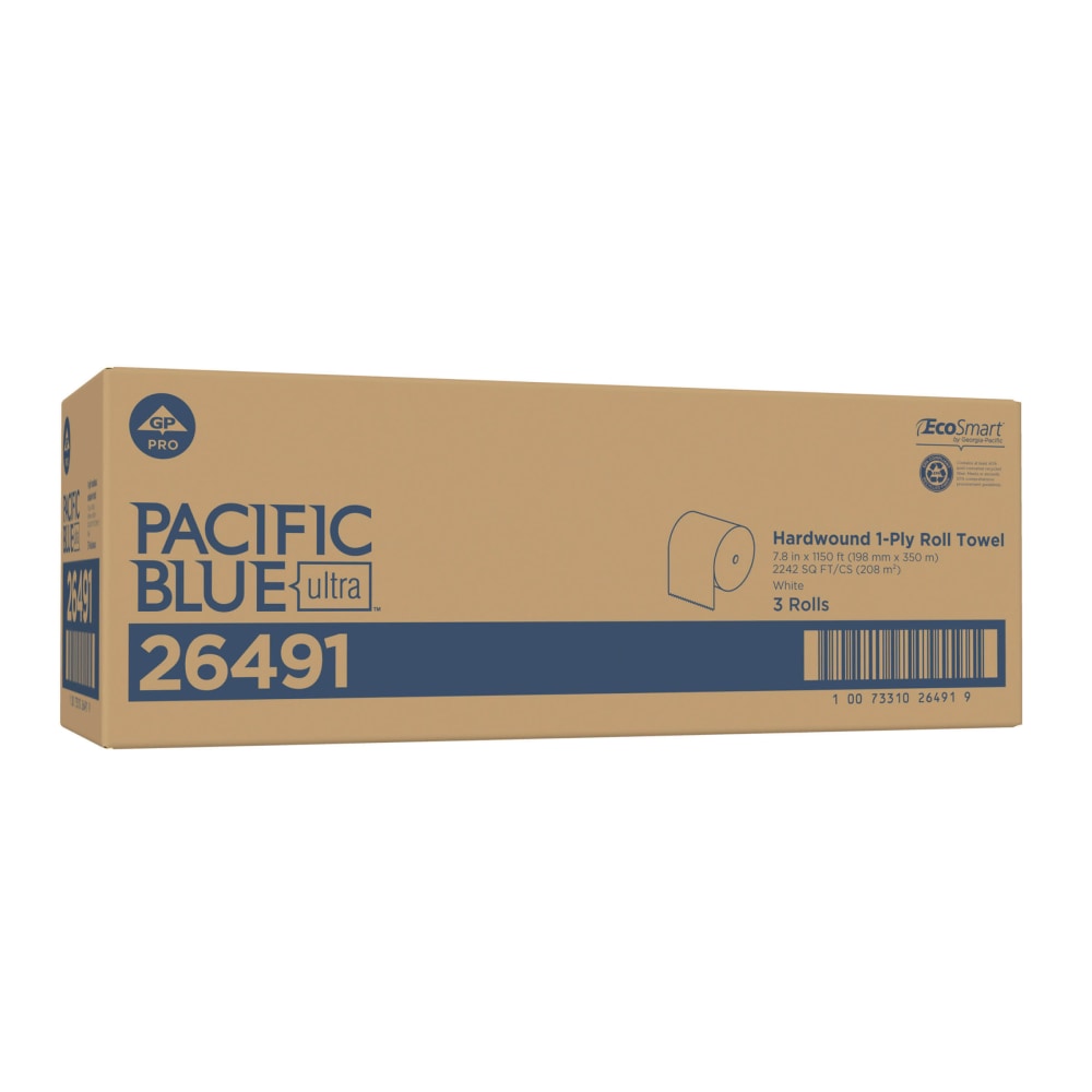 Pacific Blue Ultra by GP PRO High Capacity 1-Ply Paper Towels, 1150ft Per Roll, Pack Of 3 Rolls MPN:26491