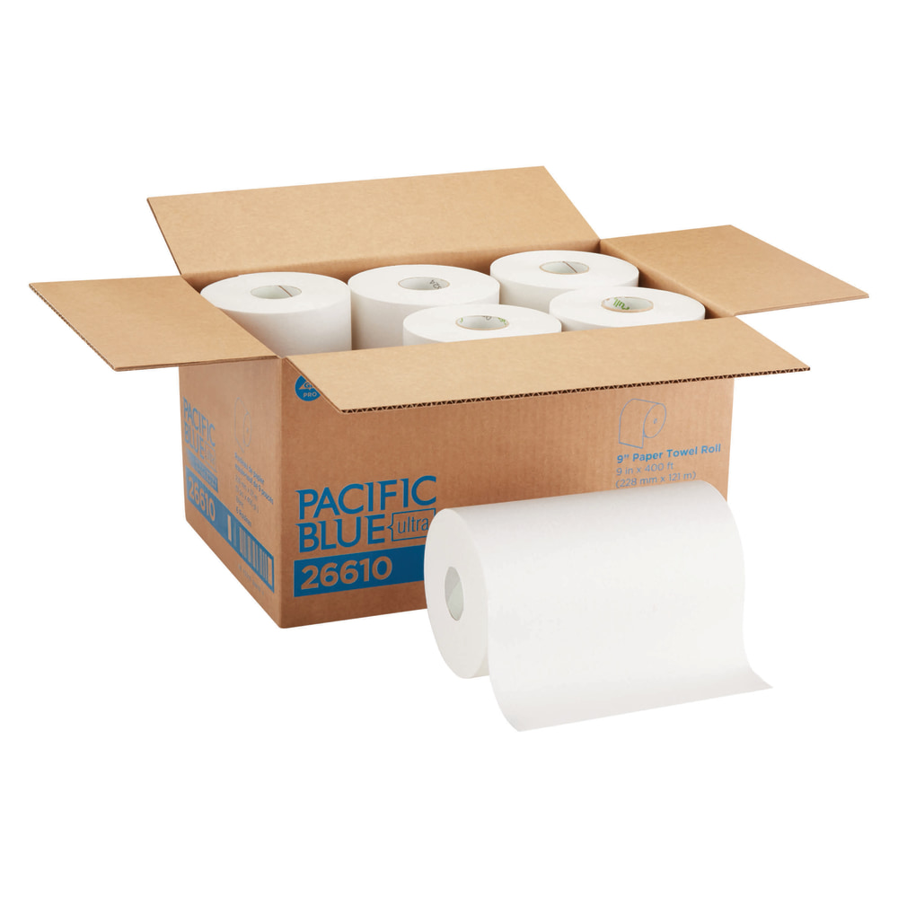 Pacific Blue Ultra by GP PRO 1-Ply Paper Towels, Pack Of 6 Rolls (Min Order Qty 2) MPN:26610