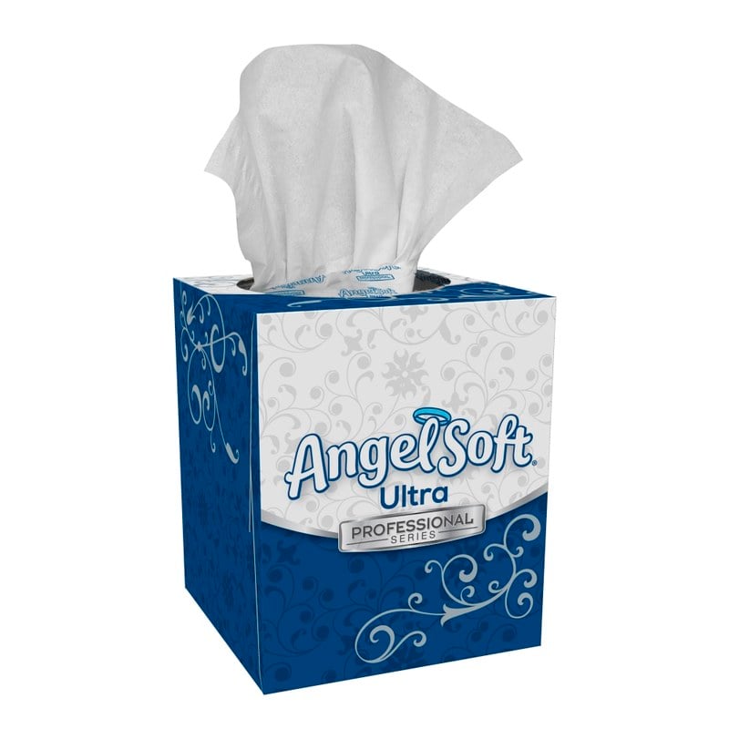 Angel Soft Ultra Professional Series Premium 2-Ply Facial Tissue, Cube Box, 96 Sheets Per Box, Case Of 36 Boxes MPN:46560