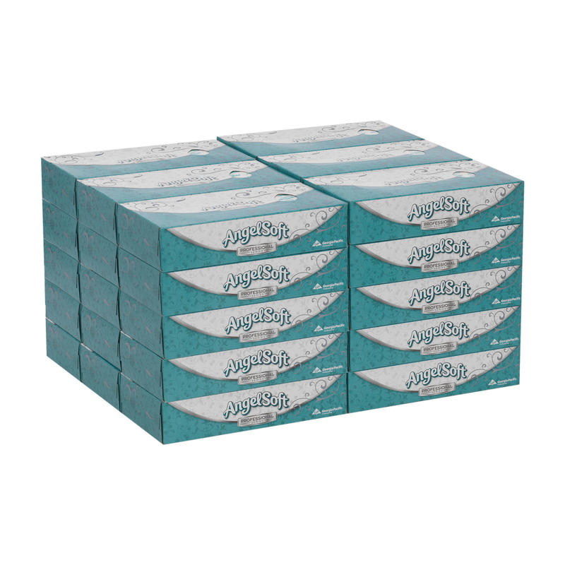 Angel Soft Professional Series by GP PRO 2-Ply Facial Tissue, 100 Sheets Per Box, Case Of 30 Boxes MPN:48580