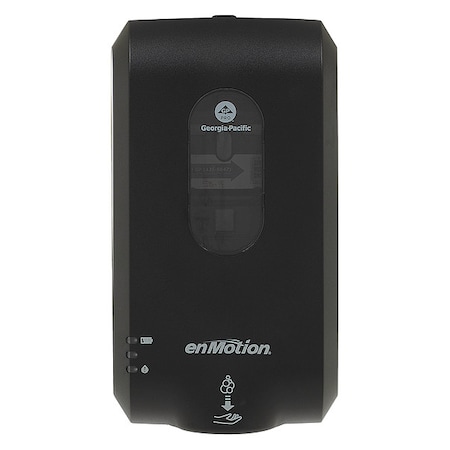 Soap/Sanitizer Dispenser, EnMotion, Auto, 1, 000 mL; 1, 200 mL Refill Size, Foam, Black, Matte MPN:52057