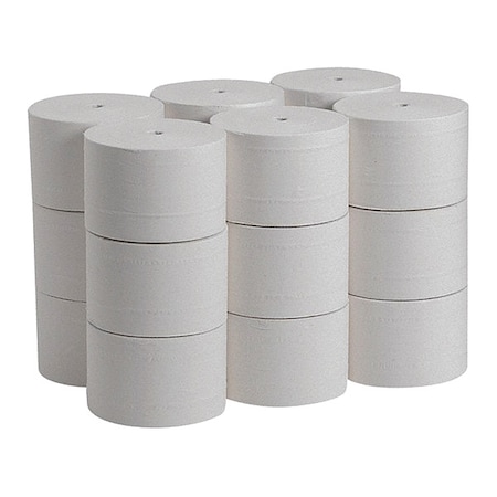 Compact, Coreless, 2 Ply, 1500 Sheets, White, 18 PK MPN:19378