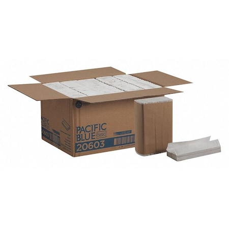Pacific Blue Select C-Fold Paper Towels, 1 Ply, 240 Sheets, White, 10 PK MPN:20603