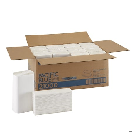 Pacific Blue Select Multifold Paper Towels, 2 Ply, 125 Sheets, White, 16 PK MPN:21000