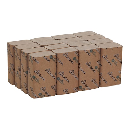 Pacific Blue Basic Single Fold Paper Towels, 1 Ply, 250 Sheets, Brown, 16 PK MPN:23504