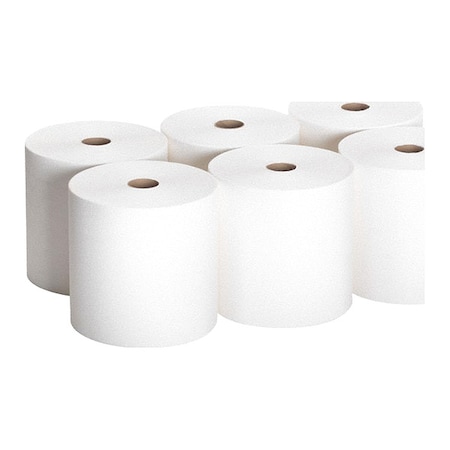 Pacific Blue Select Hardwound Paper Towels, 1 Ply, Continuous Roll Sheets, 1000 ft, White, 6 PK MPN:26100