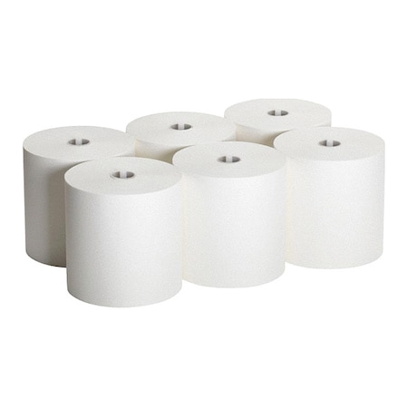Sofpull Hardwound Paper Towels, 1 Ply, Continuous Roll Sheets, 1000 ft, White, 6 PK MPN:26470