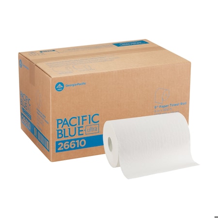 Pacific Blue Ultra® 9” Paper Towel Rolls By Gp Pro (Georgia-Pacific), White, 6 Rolls Per Case MPN:26610