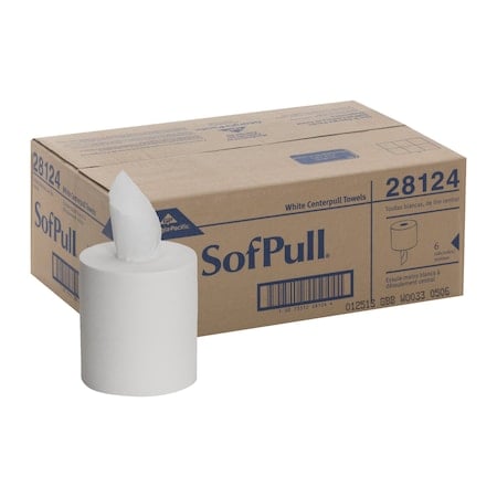 Sofpull® Regular Centerpull Premium Paper Towel By Gp Pro (Georgia-Pacific), White, 6 Rolls Per Case MPN:28124