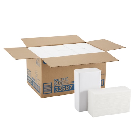 Pacific Blue Ultra Multifold Paper Towels, 1 Ply, 220 Sheets, White, 10 PK MPN:33587