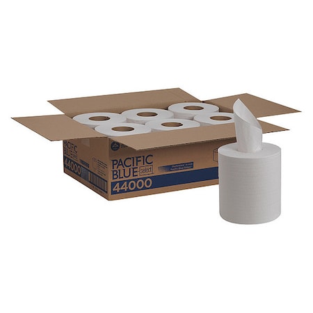 Pacific Blue Select Center Pull Paper Towels, 2 Ply, 520 Sheets, 520 ft, White, 6 PK MPN:44000