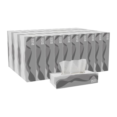 Pacific Blue Basic® 2-Ply Facial Tissue By Gp Pro (Georgia-Pacific), Flat Box, 30 Boxes Per Case MPN:47410
