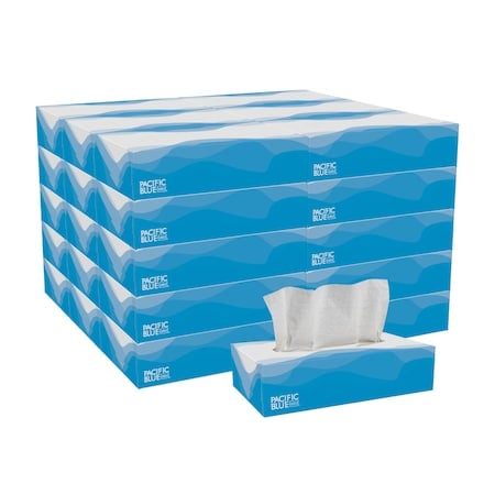 Pacific Blue Select® 2-Ply Facial Tissue By Gp Pro (Georgia-Pacific), Flat Box, 30 Boxes Per Case MPN:48100