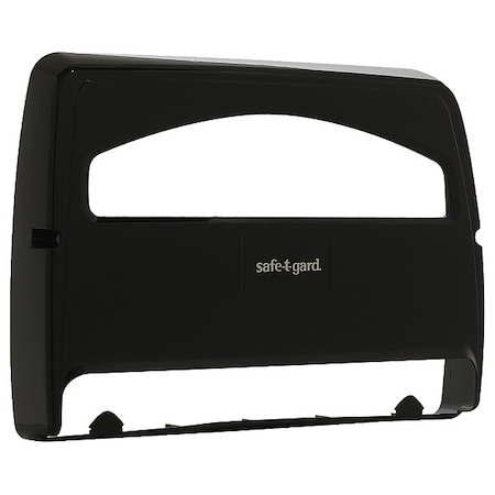 Toilet Seat Cover Dispenser, safe-t-gard, 1/2 Fold, 250, Black, Plastic MPN:57748