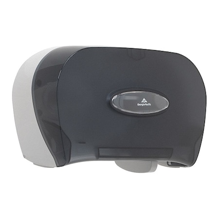 Toilet Paper Dispenser, Horizontal Double Roll, Standard Core, Wall Mount, Smoke MPN:59206