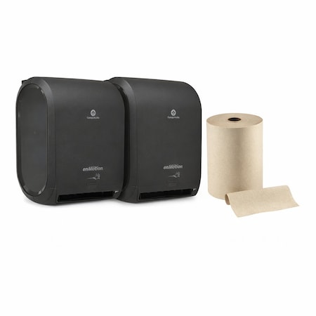 EnMotion Paper Towel Dispenser & Roll Bundle, 2 Dispensers + 1 Roll (6 Pack, Brown) MPN:59462A, 89480