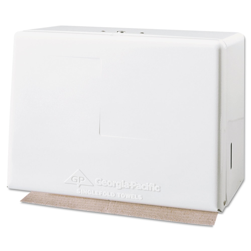 Georgia Pacific Professional Space Saver Singlefold Towel Dispenser, Steel, 11.63 x 6.63 x 8.13, White MPN:56701