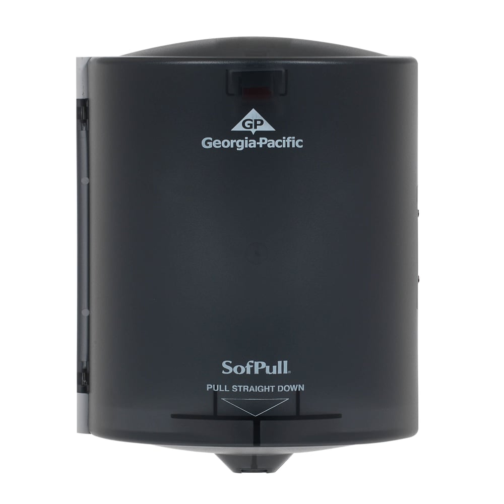 Georgia-Pacific SofPull Center-Pull Towel Dispenser, 11 1/2in x 9 1/4in x 8 3/4in, Smoke MPN:58204