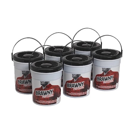Wet Hand Towel, Brawny, 84 Wipes/Bucket, 12 13 in L x 8 39 in W Wipe, Fresh Fragrance, PK6 MPN:21501