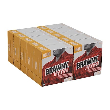 Dry Wipe, Brawny Pro Dispenser Box, Hydro-entangled HEF, 9 in x 12 1/2 in, 200 Sheets, White, 10 Pk MPN:29316
