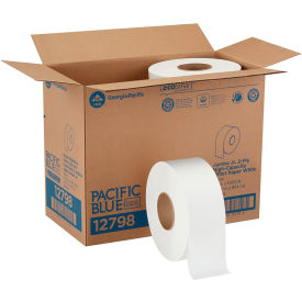 Pacific Blue Basic™ Jumbo Jr. 2-Ply High-Capacity Toilet Paper White 8 Rolls Per Case 12798