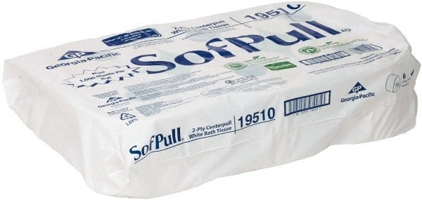 Bathroom Tissue: Center Pull Roll, Recycled Fiber, 2-Ply, White MPN:19510