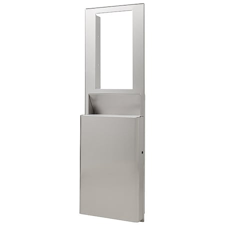 enMotion® Flex 10 gal Rectangular Trash Can, Silver, None, Stainless Steel, 17 1/4 in MPN:59791