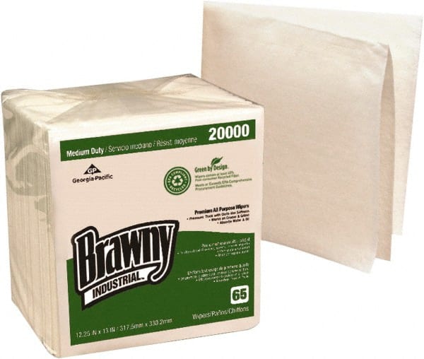 Brawny Professional D400 Disposable Cleaning Towels, 1/4-Fold, Oatmeal MPN:20000