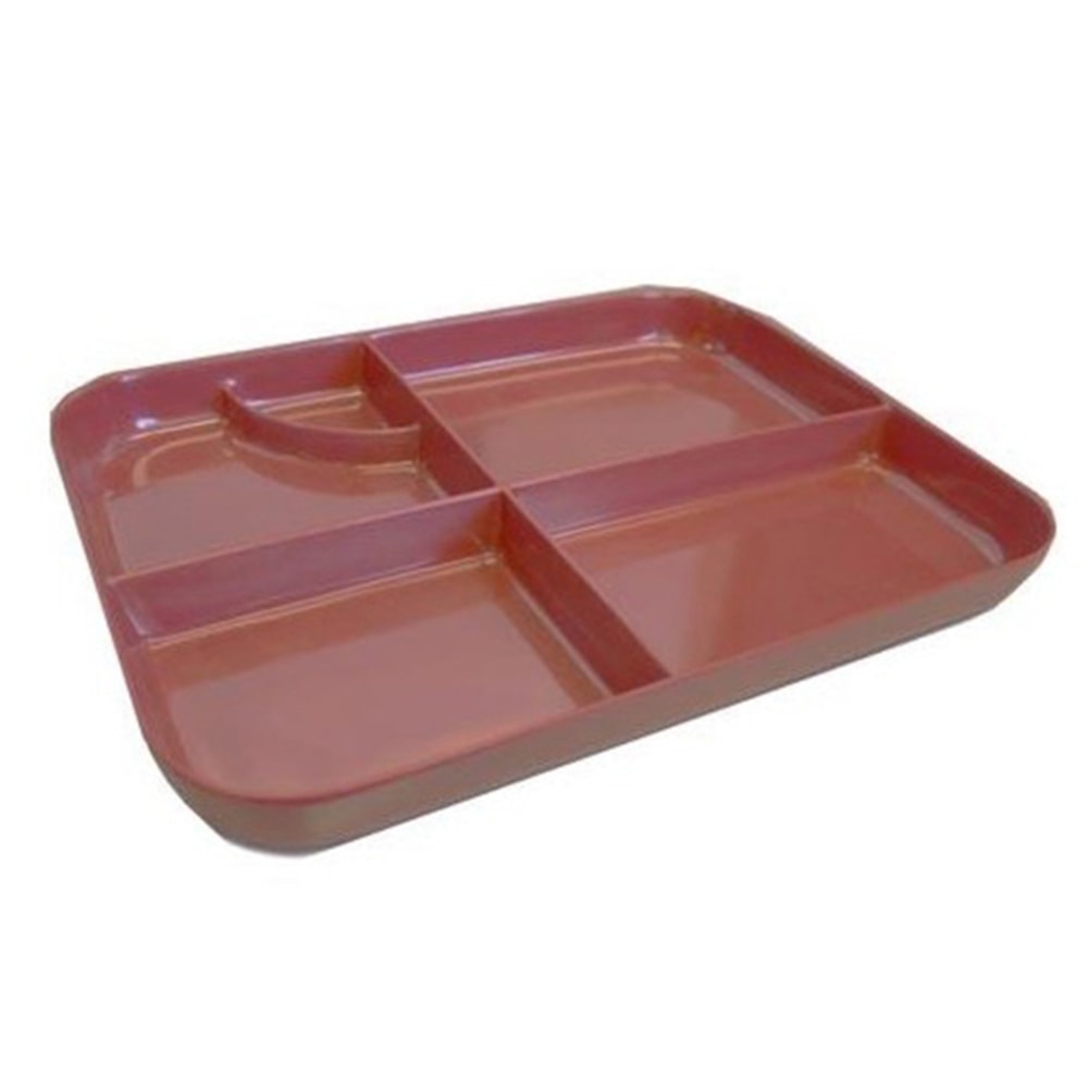 GET Enterprises 5-Compartment Bento Tray, Red MPN:171-I