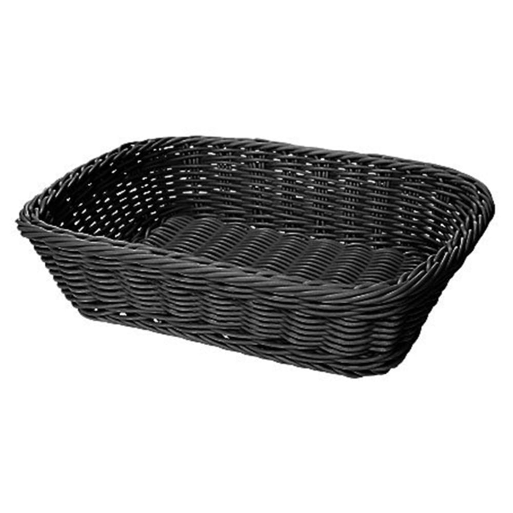 GET Enterprises Designer Polyweave Basket, 11-1/2in x 8-1/2in, Black MPN:WB-1508-BK