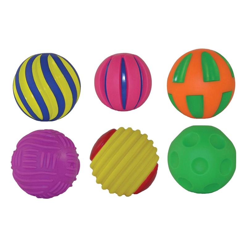 Get Ready Kids Tactile Squeak Balls, Pack Of 6 Balls MPN:MTB820