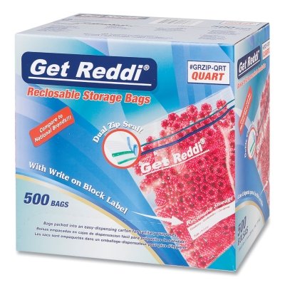 7X8 1.75MIL Clear Double Zipper Bags 500 MPN:GRZIP-QRT