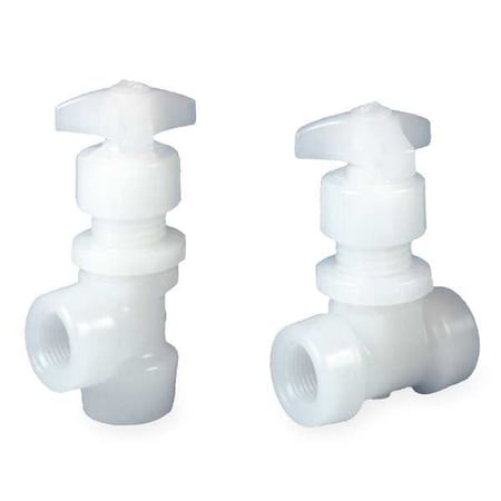 Needle Valve, Straight, PVDF, 1/2 In., FNPT MPN:155522556