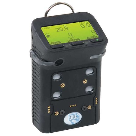 Multi-Gas Detector, IP67, Audible, Vibrating, Visual, LCD, 170 hr Battery Life MPN:G450-11410
