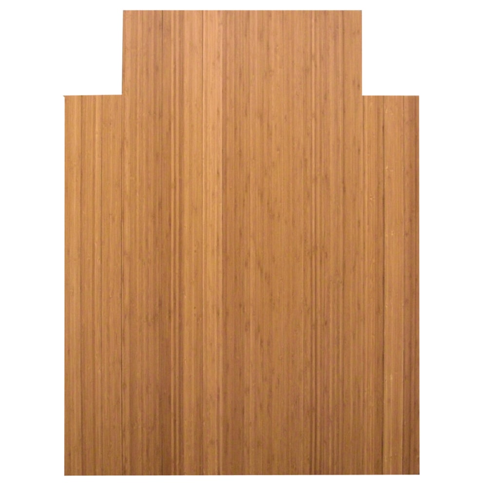 Anji Mountain Bamboo Roll-Up Chair Mat, 36in x 48in, 1/4in-Thick, 9 1/4in Tongue, Natural MPN:AMB24003