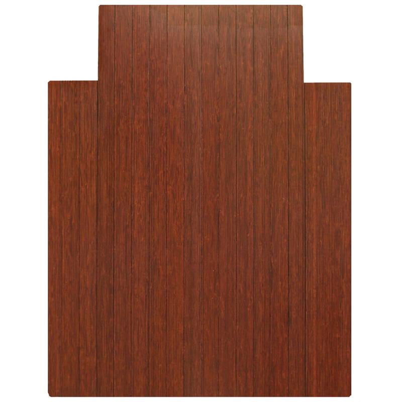 Anji Mountain Bamboo Roll-Up Chair Mat, 36in x 48in, 1/4in-Thick, 9 1/4in Tongue, Dark Cherry MPN:AMB24004