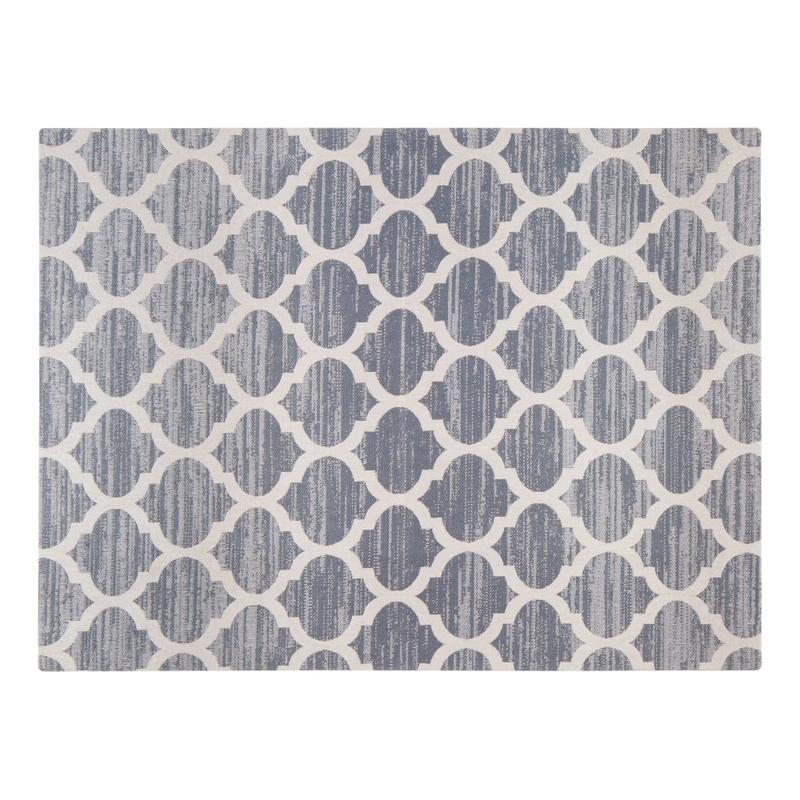 Anji Mountain Mitte Rug'd Chair Mat, 1/4inH x 36inW x 48inD, Gray/Beige MPN:AMB9011