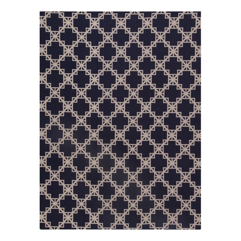 Anji Mountain Aberdeen Rug'd Chair Mat, 1/4inH x 36inW x 48inD, Blue/Tan MPN:AMB9017