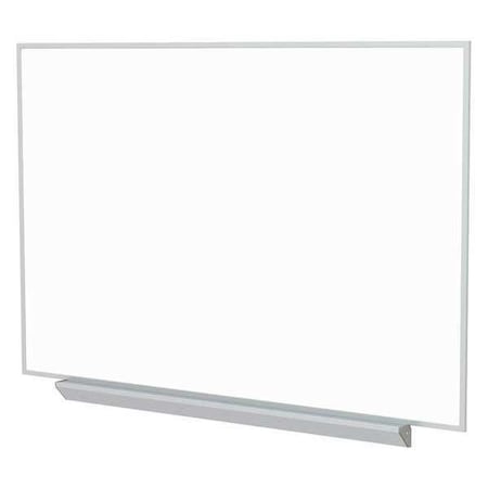 Dry Erase Board, Porcelain, 48 1/2 in, 144 1/2 in, Aluminum Frame, White, Matte MPN:A2M412