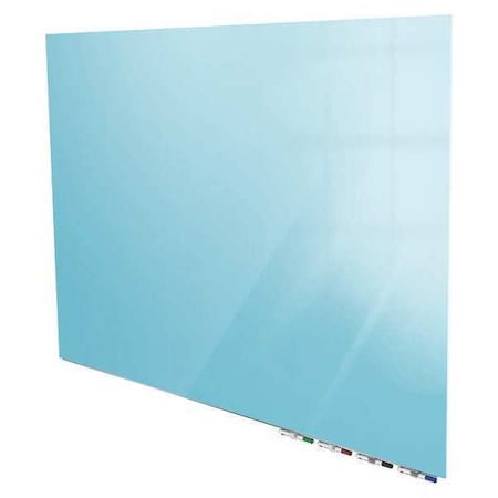 Dry Erase Board, Glass, 48 in, 72 in, No Frame Frame, Blue, Gloss MPN:ARIASM46BE