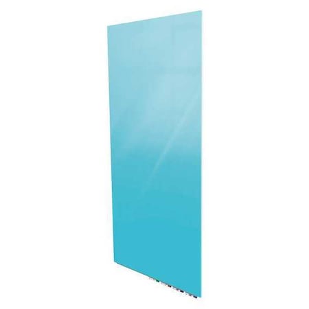 Dry Erase Board, Glass, 96 in, 48 in, No Frame Frame, Blue, Gloss MPN:ARIASM84BE